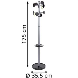 Produktbild für Garderobenständer Alba Stan3, PMSTAN3 M, silber