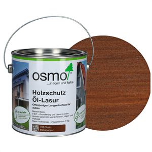 Osmo Holzlasur Holzschutz Öl-Lasur, 2,5l, außen, 708 teak