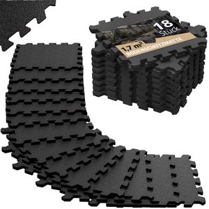 Produktbild für Bodenschutzmatte Monzana Puzzlematte, schwarz