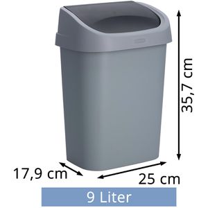 Produktbild für Mülleimer Curver Allibert Mistral Swing, hellgrau