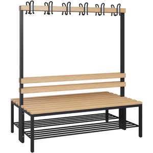 Umkleidebank CP-Möbel 8051-210, Sitzfläche Holz, 150 cm