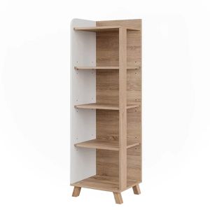 Produktbild für Badregal Vicco Karen, aus Holz, weiß / sonoma eiche