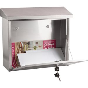 Produktbild für Briefkasten Burg-Wächter Comfort 3913 Ni, silber aus Edelstahl