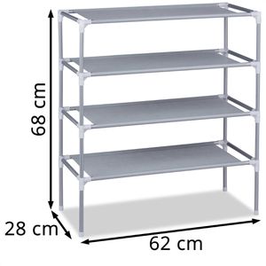 Produktbild für Schuhregal Relaxdays 10031571111, aus Metall