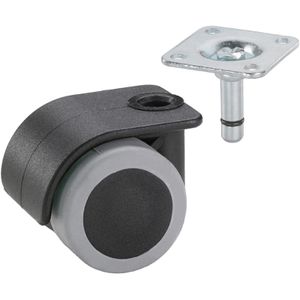 Produktbild für Möbelrolle Dörner+Helmer 761330, mit Anschraubplatte