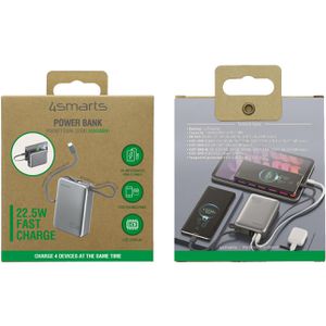 Produktbild für Powerbank 4smarts Pocket Dual Cord, 20000mAh