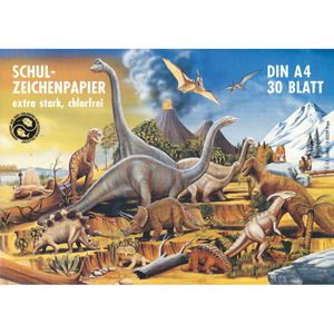 Produktbild für Zeichenblock Ursus 8404600 Dinosaurier, A4