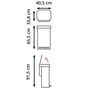 Produktbild für Mülleimer Simplehuman CW2024, silber