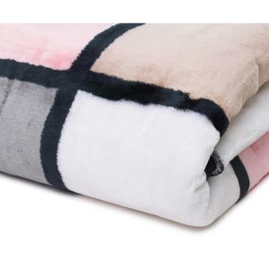 Produktbild für Kuscheldecke Gözze Antigua Cashmere Feeling, rosa/taupe/beere
