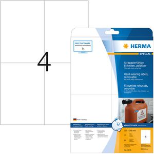 Produktbild für Folienetiketten Herma 4576, weiß, matt