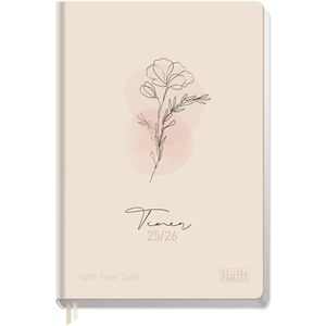 Schülerkalender Häfft Timer Dainty Flower, Schuljahr 2025/2026