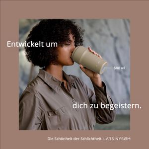 Produktbild für Thermobecher LARS-NYSØM Bevaegelse Taupe Brown, braun