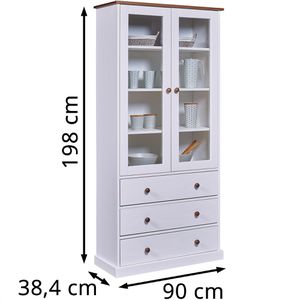 Produktbild für Küchenschrank Inter-Link Westerland, weiß, 90 x 198 cm