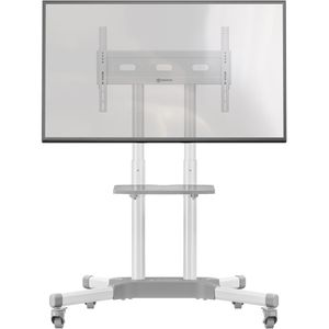 Produktbild für TV-Ständer Onkron TS1351-W, mit Ablage &amp; Rollen, weiß, Metall