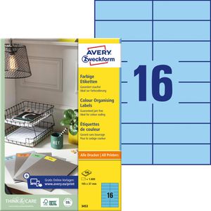 Produktbild für Universaletiketten Zweckform 3453, blau