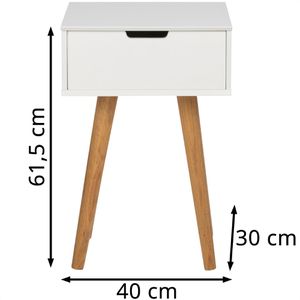 Produktbild für Nachttisch AC-Design Mitra, weiß