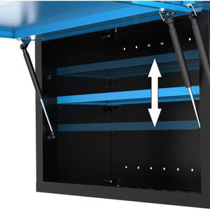 Produktbild für Werkzeugschrank Güde GWS 2T, 40477, aus Metall, schwarz / blau