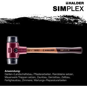 Produktbild für Schonhammer HALDER SIMPLEX, 3002.080, Kopf-Ø 80mm