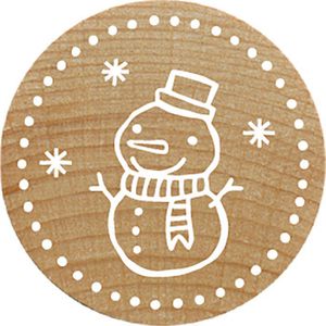 Produktbild für Motivstempel Colop Woodies Schneemann, aus Holz