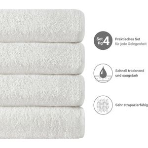 Produktbild für Handtuch NatureMark Frottier, weiß, 70 x 140 cm