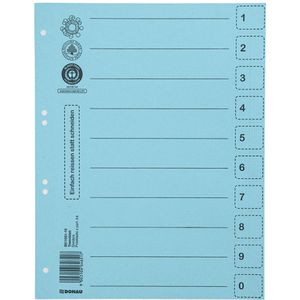 Produktbild für Trennblätter DONAU 8611001-10, mit Perforation, A4