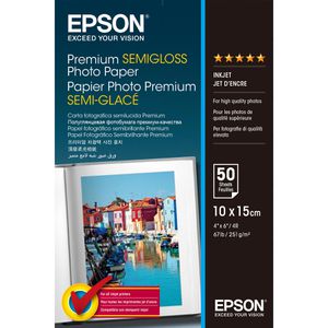 Fotopapier Epson S041765 Premium Semigloss, für Inkjet,10x15cm