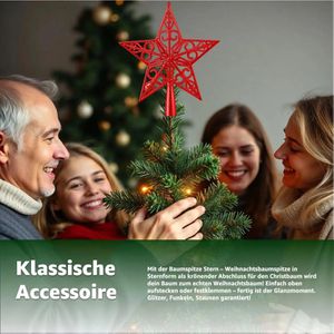Produktbild für Christbaumspitze TK-Gruppe 98403, glänzend, rot