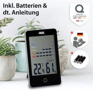 Produktbild für Thermo-Hygrometer ADE WS1701, digital, schwarz