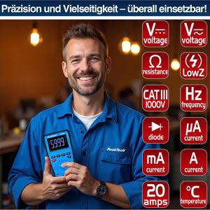 Produktbild für Multimeter PeakTech P 2030, digital, True RMS