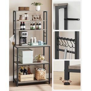 Produktbild für Küchenregal Vasagle KKS019B02, graubraun