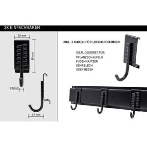 Produktbild für Gerätehalter GALLUNOPTIMAL 3 Schienen, 9 Halter