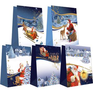 Produktbild für Geschenktüte Böttcher-AG Weihnachten blau Medium