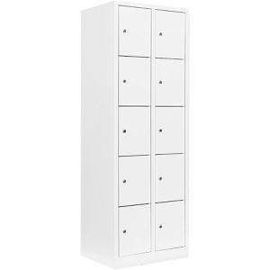 Produktbild für Schließfachschrank Lüllmann 520527, weiß
