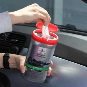 Produktbild für Reinigungstücher Nigrin Kunststoff-Pflege glänzend, feucht