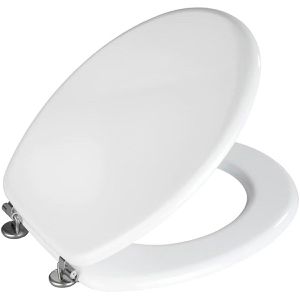 Produktbild für WC-Sitz Wenko Valencia, oval, aus Holz