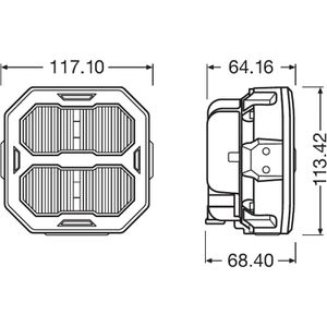 Produktbild für Zusatzscheinwerfer OSRAM Cube PX4500 Ultra Wide, 12V/24V, LED