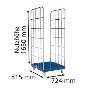 Produktbild für Rollbehälter HMH Nutzhöhe 1650mm
