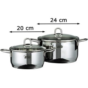 Produktbild für Topfset ELO 90163 Rubin, Edelstahl