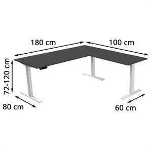 Produktbild für Schreibtisch Kerkmann Move 3, anthrazit / weiß