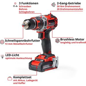 Produktbild für Akku-Schlagbohrschrauber Einhell-Professional TP-CD 18/50 Li-i