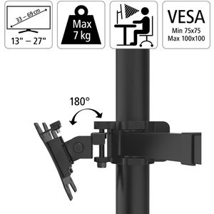 Produktbild für Monitorhalterung Hama 118495, VESA 75x75 &amp; 100x100 mm