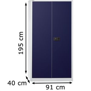 Produktbild für Werkzeugschrank Bisley E782A04G, aus Metall, grau / blau