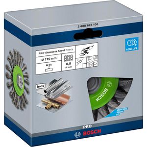 Produktbild für Drahtbürste Bosch Pro gezopft, Scheibenbürste