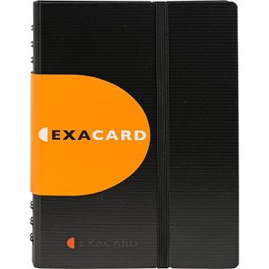 Visitenkartenmappe Exacompta 75034E Exacard, schwarz, A5