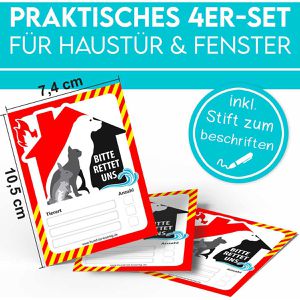 Produktbild für Hinweisetiketten HUND-IST-KÖNIG Notfallaufkleber