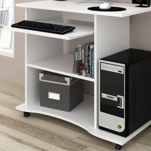 Produktbild für Computertisch Vicco Harm, mit Rollen