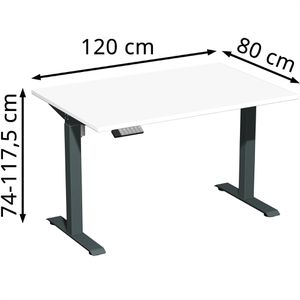 Produktbild für Schreibtisch Geramöbel Elevate Home, weiß / anthrazit