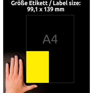Produktbild für Folienetiketten Zweckform L6127-20, gelb matt
