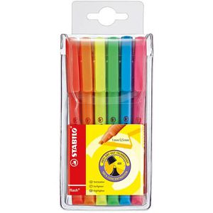 Produktbild für Textmarker Stabilo Flash Highlighter, 6 Stück