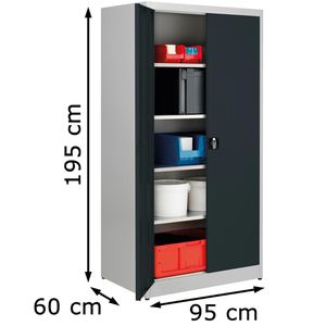 Produktbild für Werkzeugschrank Mauser MKSTS6/19STG, Metall, grau / anthrazit